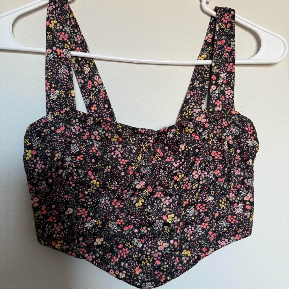 Lulu's Black Floral Patterned Top